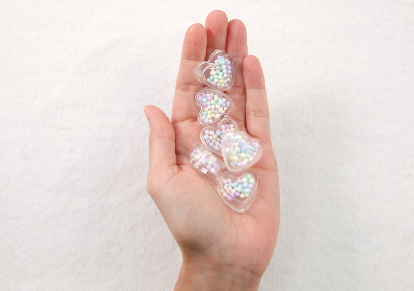 Pastel Charms - 5 pcs - 24mm Pastel Shaker Charms or Flat Backs - Cute Resin Cabochons for crafts!