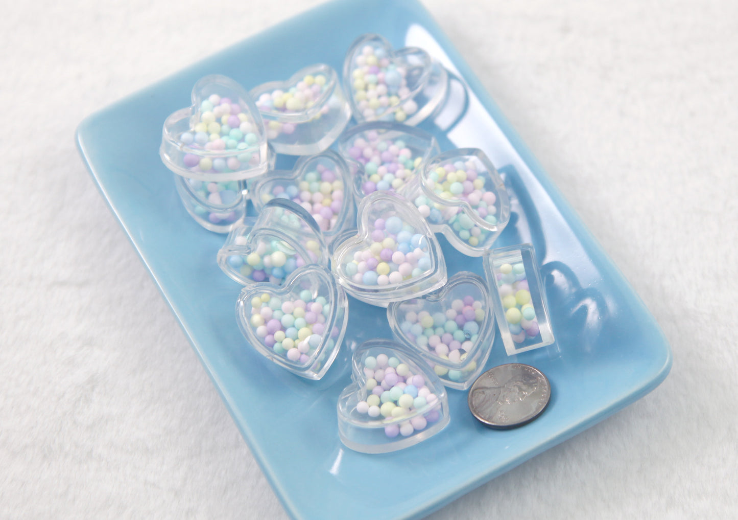 Pastel Charms - 5 pcs - 24mm Pastel Shaker Charms or Flat Backs - Cute Resin Cabochons for crafts!