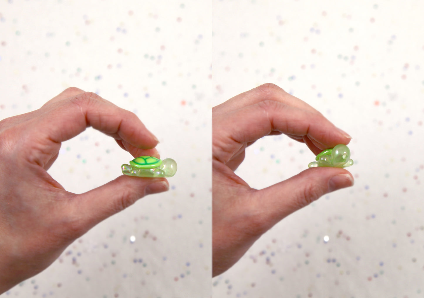 Turtle Beads - 30mm AB Cute Turtle Resin or Acrylic Beads - 8 pc set