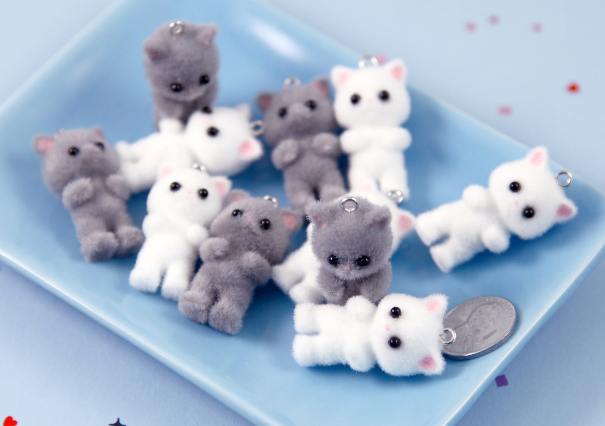 Kitten Mini Charm Kitty Cat Kawaii Plastic Cabochons Cats Decoden 10 p