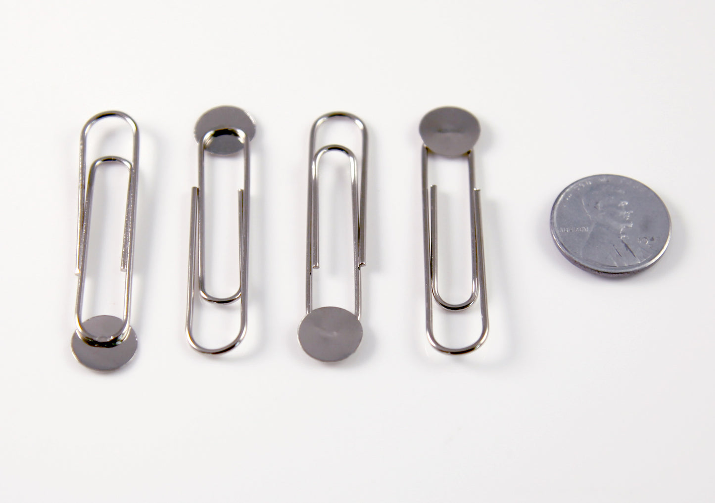 Blank Paper Clip or Bookmark - Paperclips with Glue Pad - Great for Journaling - 45mm with 10mm glue pad - 10 pc set