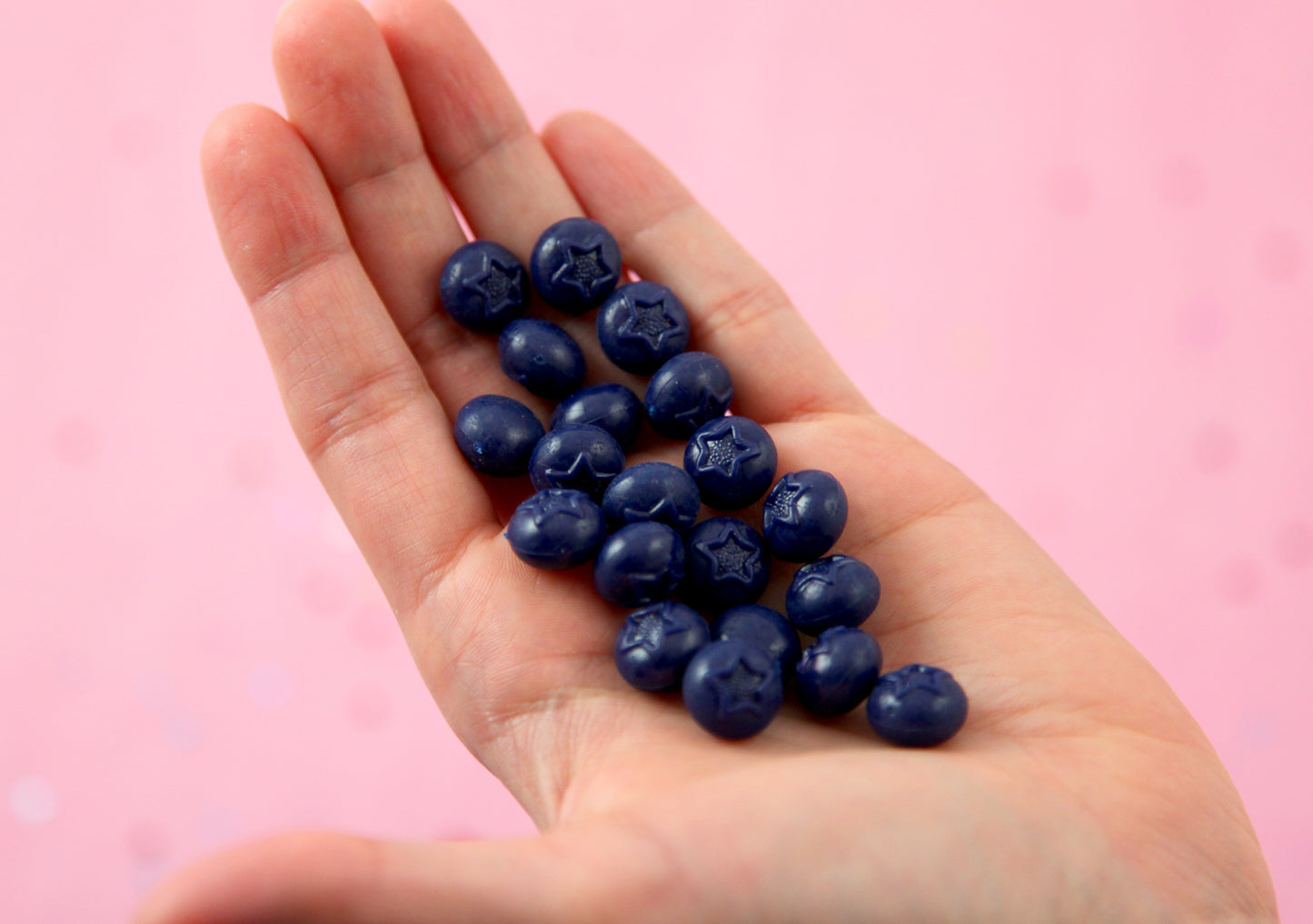 Fake Blueberries - 12mm Little Blueberries Soft Squishy Silicone Berry - 10 pc set