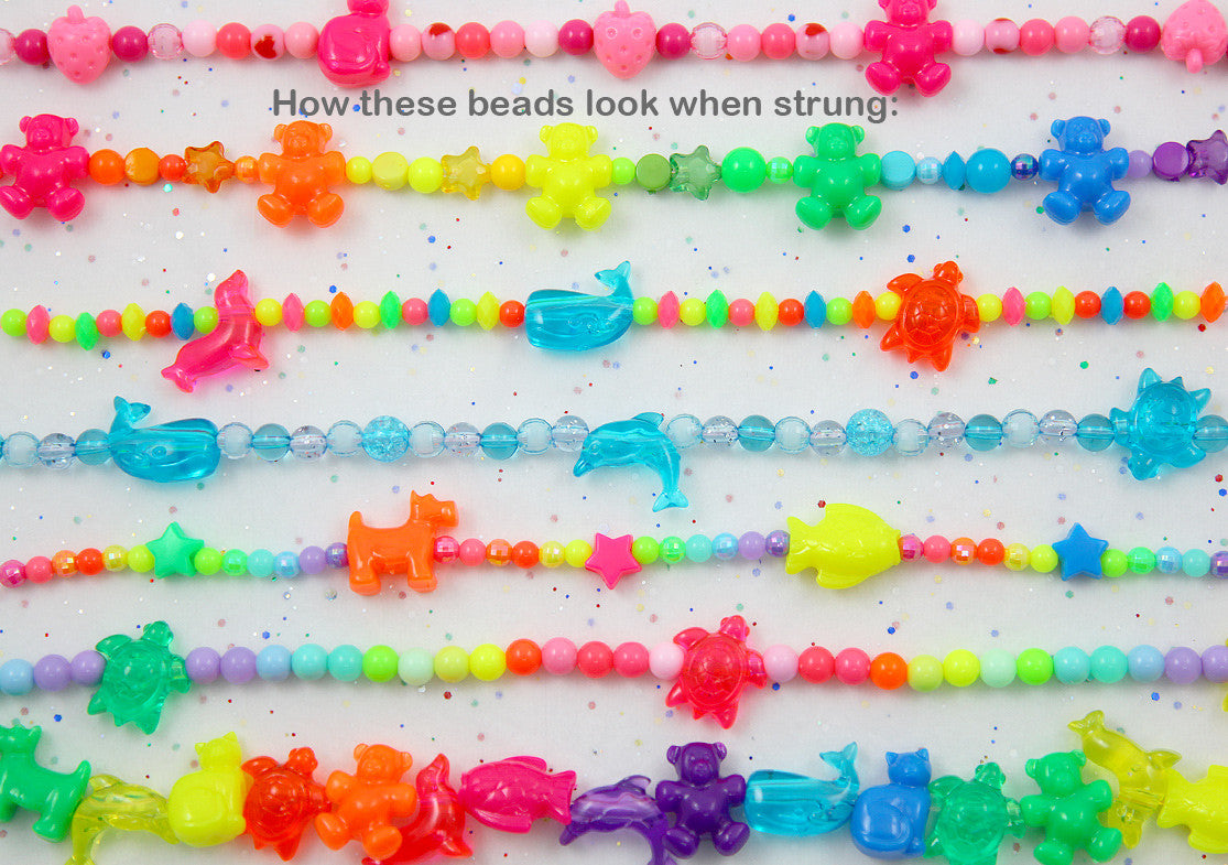 Teddy Bear Beads - 24mm Cute Bear Shape Acrylic or Resin Beads - 25 pc set