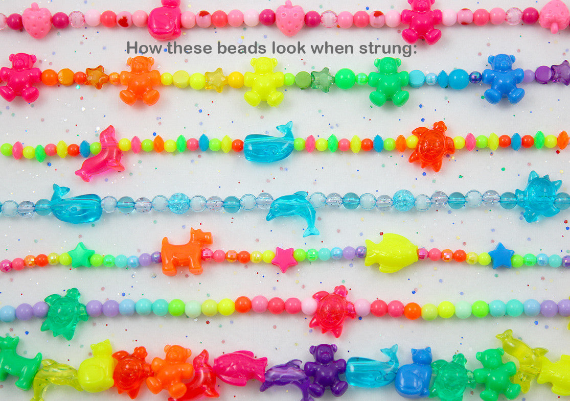 Teddy Bear Beads - 24mm Cute Bear Shape Acrylic or Resin Beads - 25 pc set