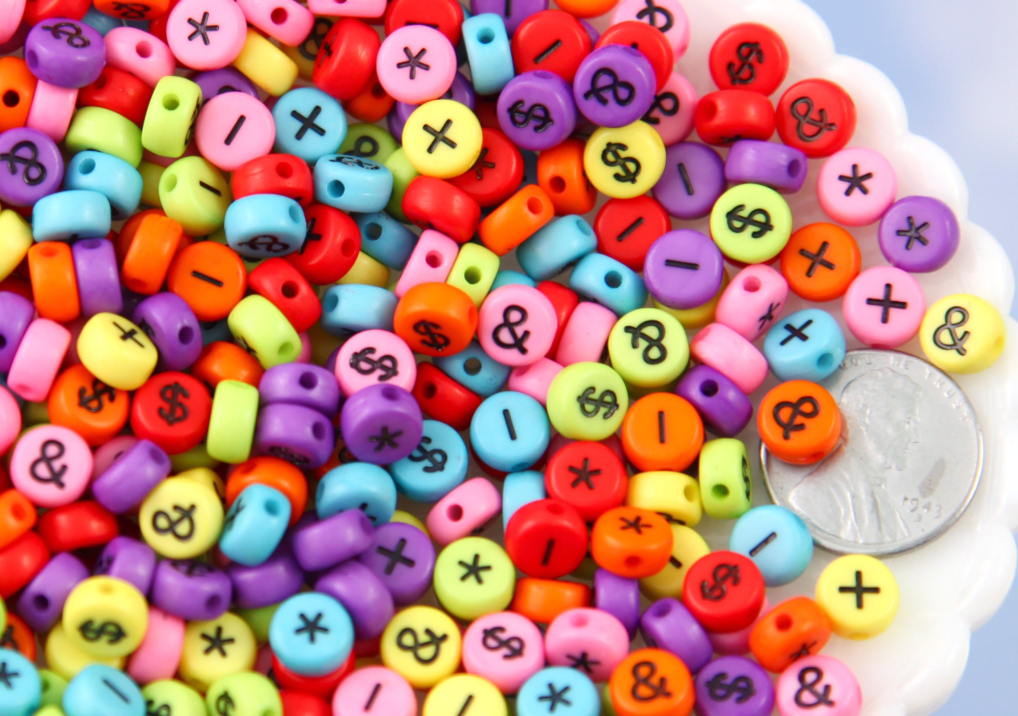 Symbol Number Letter Beads Collection - Fleamarket Muse