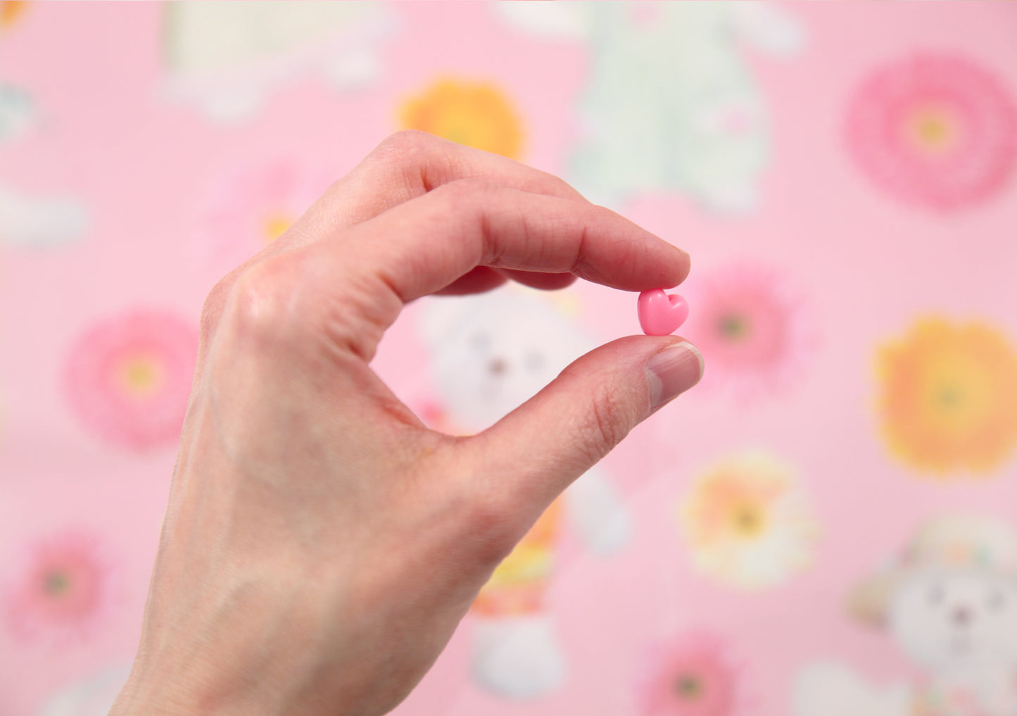 Pastel Heart Beads - 9mm Candy Hearts Pastel Heart Bead Resin or Acrylic Beads - 200 pc set