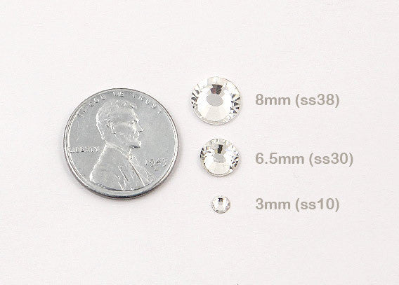 6.5mm  Crystal Rhinestones -  Crystal (SS30) - 50 pc set