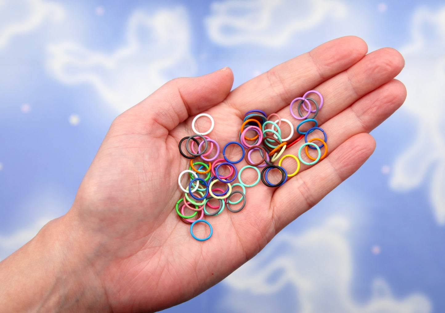 Colorful Jump Rings - 10mm Color Enamel Open Jump Rings - 18g (About 100 pcs)