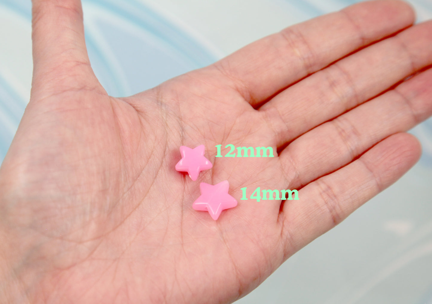 Pastel Star Beads - 120 pieces - 14mm Jelly Color Pastel Star - Perfect Medium Size - Star Acrylic or Resin Beads