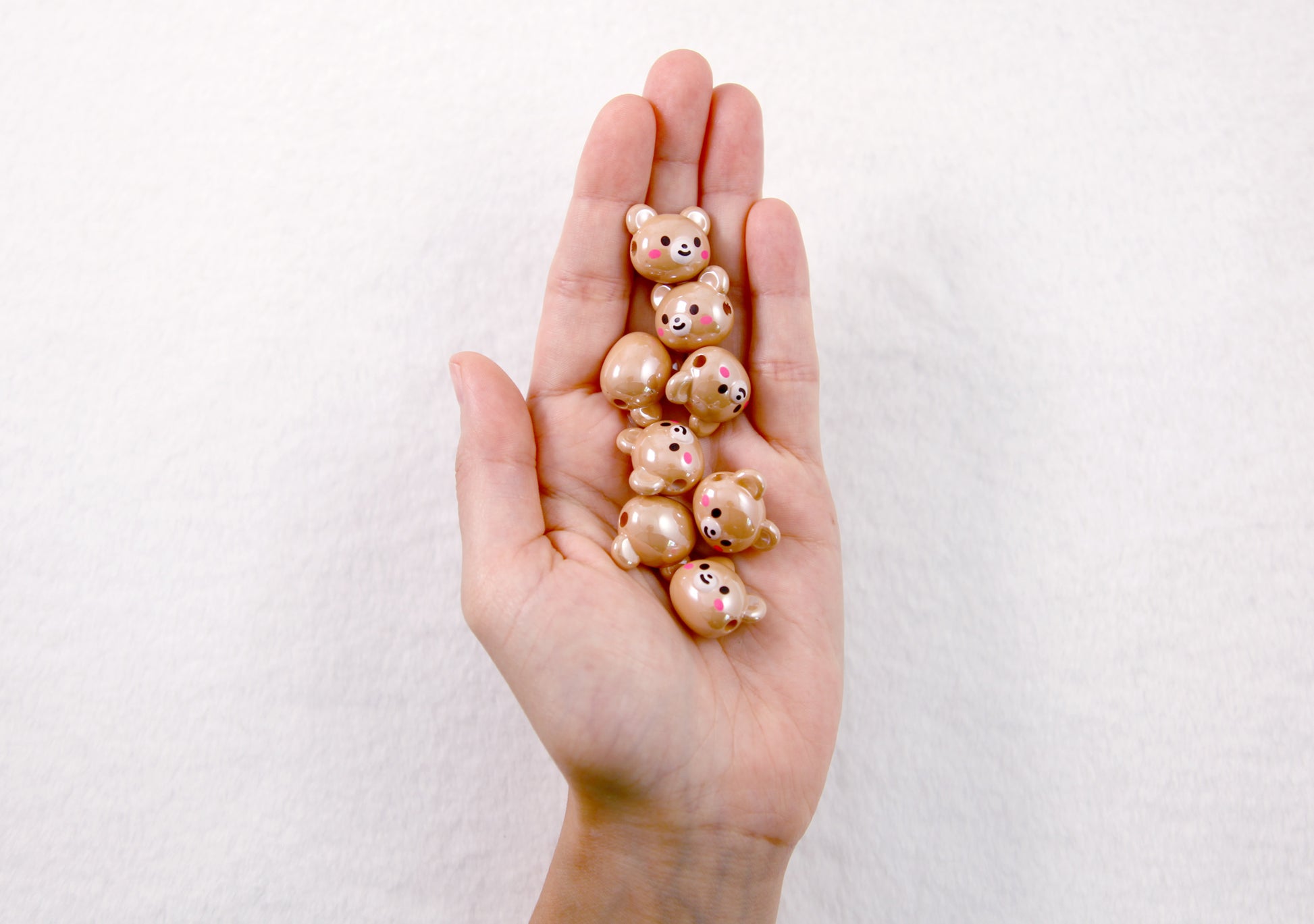 Cute Bear Beads - 20mm Transparent Teddy Bear Head Chunky Acrylic or P –  Delish Beads