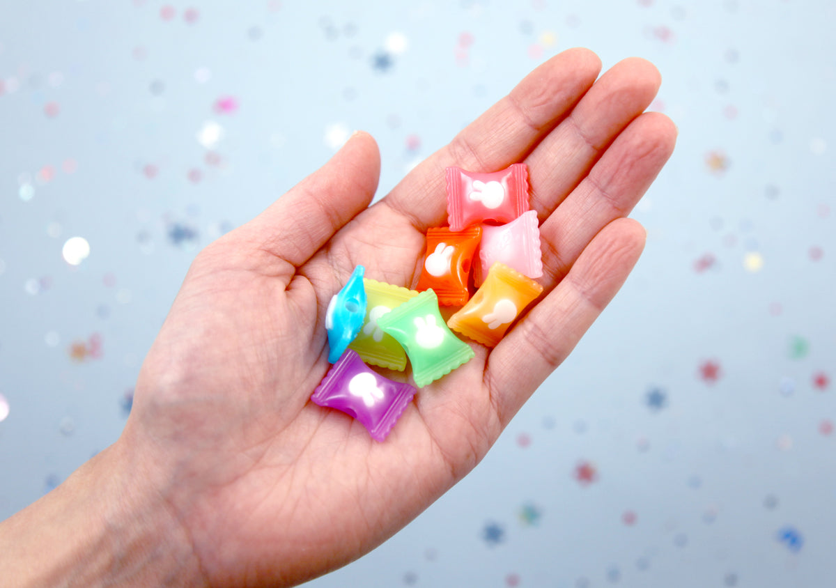 Hand Shape Candy Candy Beads - 21mm Jelly Color Candies Wrapped Candy Shape Acrylic or ...