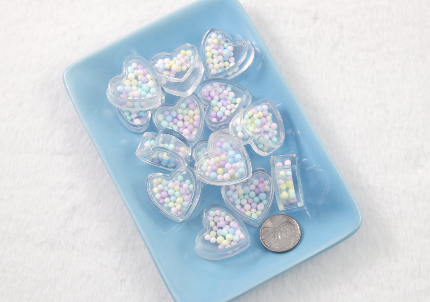 Pastel Charms - 5 pcs - 24mm Pastel Shaker Charms or Flat Backs - Cute Resin Cabochons for crafts!
