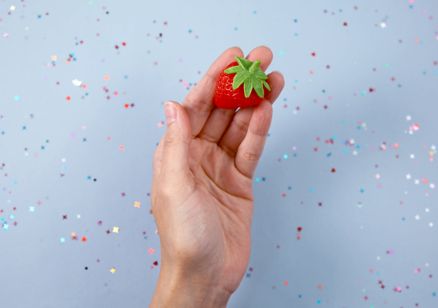 Fake Strawberry - 40mm Super Realistic Fake Strawberries Soft Silicone Strawberry or Resin Cabochons - 2 pc set