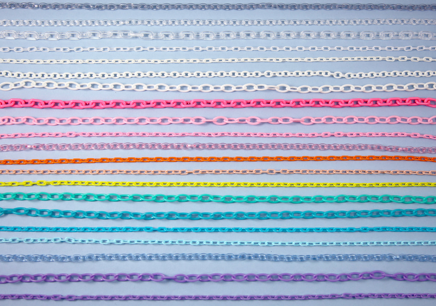 Plastic Chain Grab Bag - Mixed Lot of Acrylic Chains - great for necklaces, ispy, sensory crafts, phone straps - 20 pcs