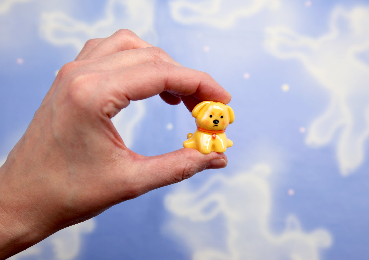 Cute Dog Beads - 25mm BIG Adorable Dog Bead Chunky Acrylic or Plastic Puppy Beads - 2 pieces