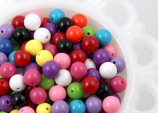 10mm Chunky Gumball Bubblegum Resin Beads - 100 pc set