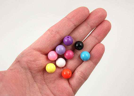 10mm Chunky Gumball Bubblegum Resin Beads - 100 pc set