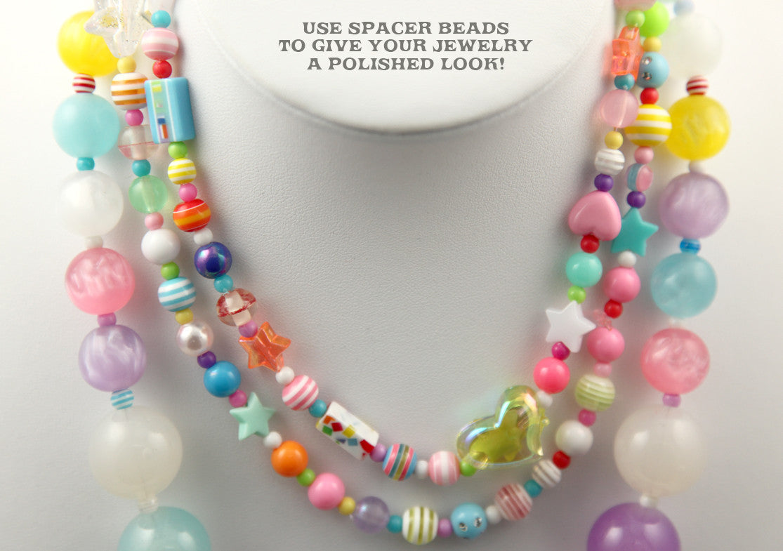 4mm AB Super Tiny Shiny Iridescent Pearly Plastic or Acrylic Beads - Great as Spacer Beads - 1000 pc set