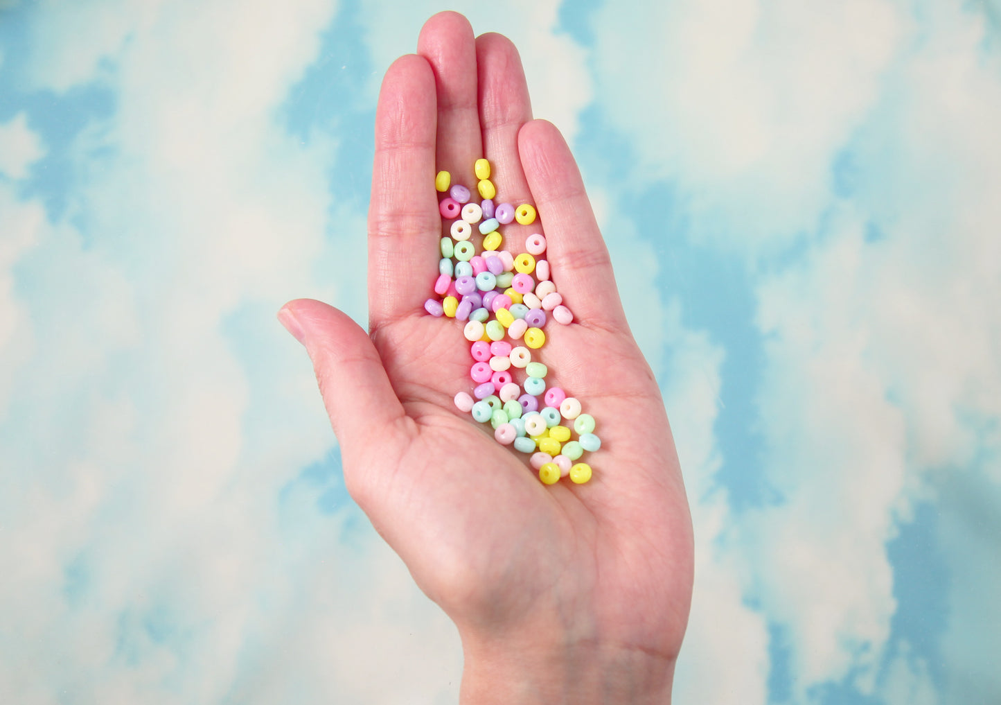 Candy Necklace Beads - 5mm Tiny Candy Color Rondelle Pastel Disc Shaped Faux Candies Acrylic or Plastic Beads - 500 pc set