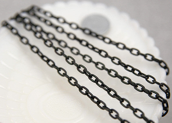 7mm Strong Black Chain - 8 feet / 2.5 meters