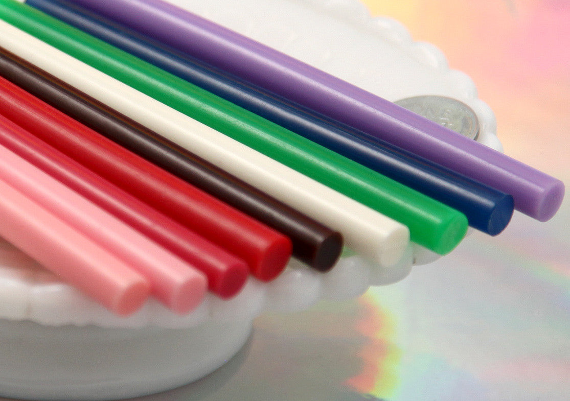 7mm Deco Sauce Mini Glue Sticks - Realistic Fake Icing or Frosting Topping - For Making Faux Food Crafts or Decoden - 5 pcs set
