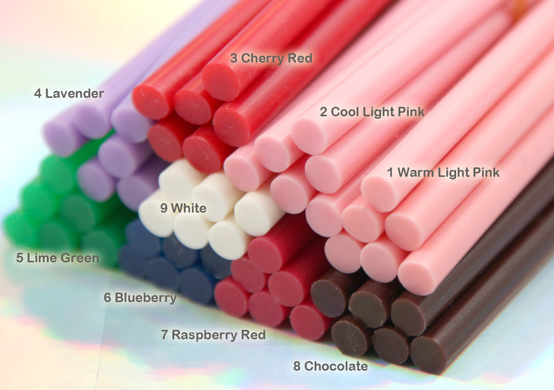 7mm Deco Sauce Mini Glue Sticks - Realistic Fake Icing or Frosting Topping - For Making Faux Food Crafts or Decoden - 5 pcs set