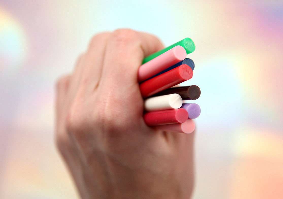 7mm Deco Sauce Mini Glue Sticks - Realistic Fake Icing or Frosting Topping - For Making Faux Food Crafts or Decoden - 5 pcs set