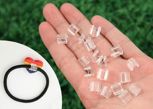 10mm Hair Tie Maker - Clear Plastic Base for Making Your Own Cute Hair Bands - 40 pc set
