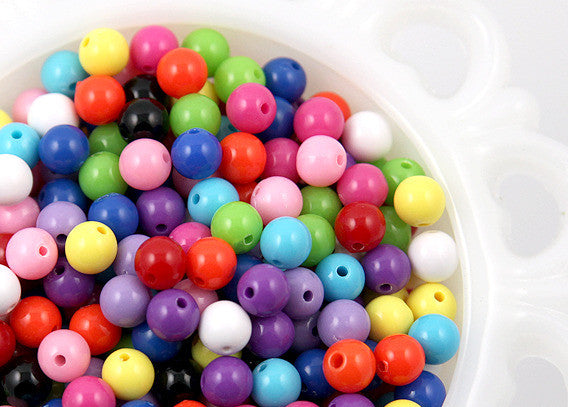 8mm Gumball Bubblegum Resin Beads – 150 pc set