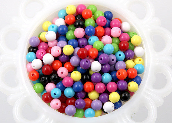 8mm Gumball Bubblegum Resin Beads – 150 pc set