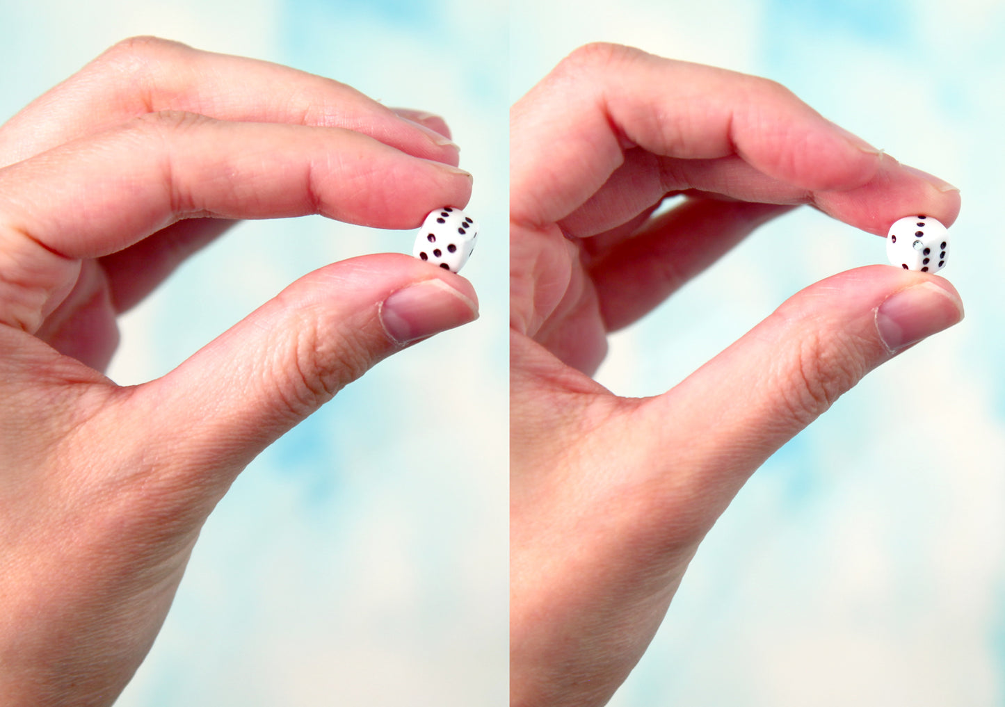 Dice Beads - 8mm Dice White & Black Diagonal Hole Acrylic or Resin Beads - 80 pc set