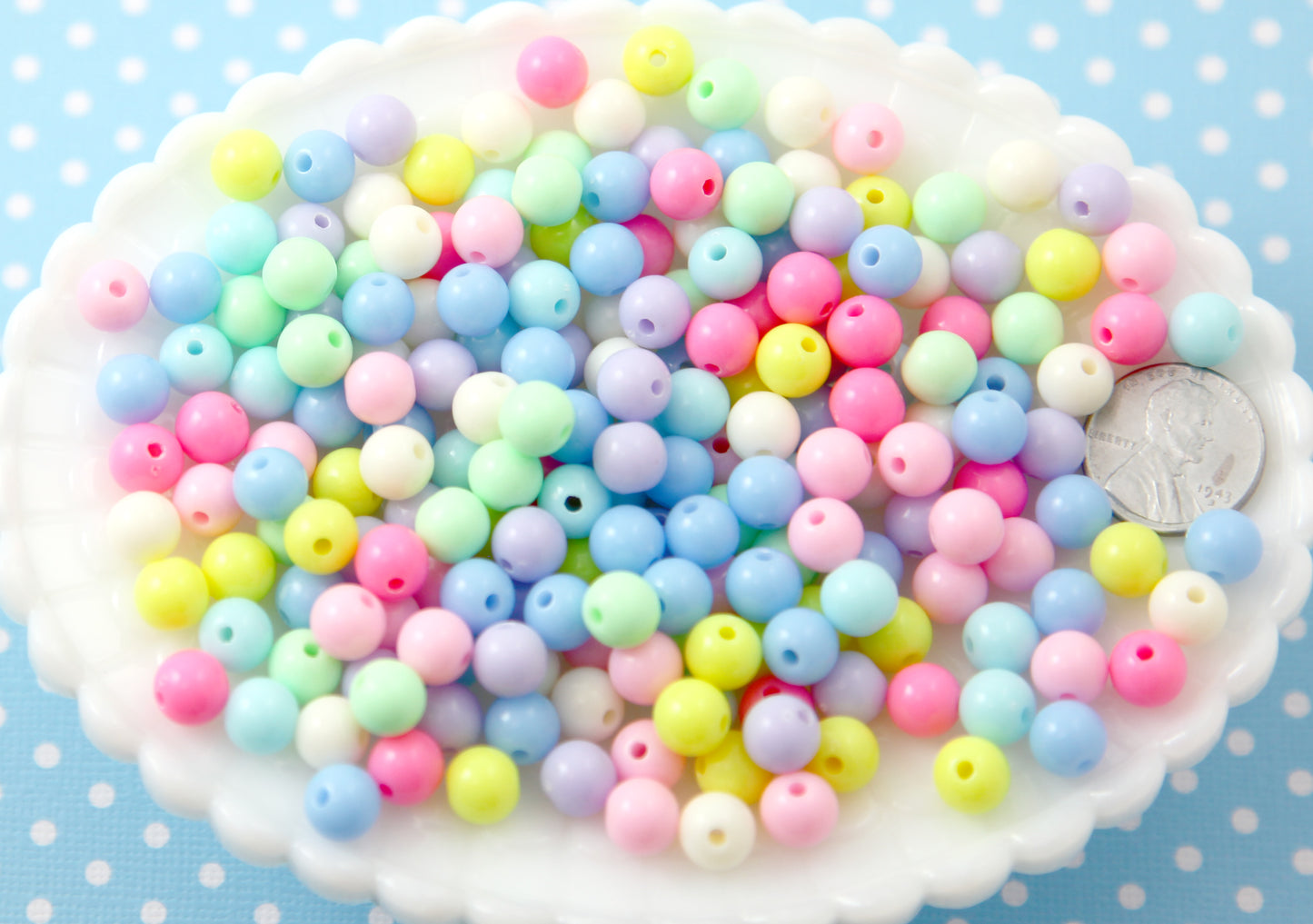 1260 Pcs Acrylic Pastel Beads, Candy Color Flower Beads Happy Face Beads  Heart Beads Round Shaped Beads Colorful Assorted Cute Beads Kawaii Beads  Bulk