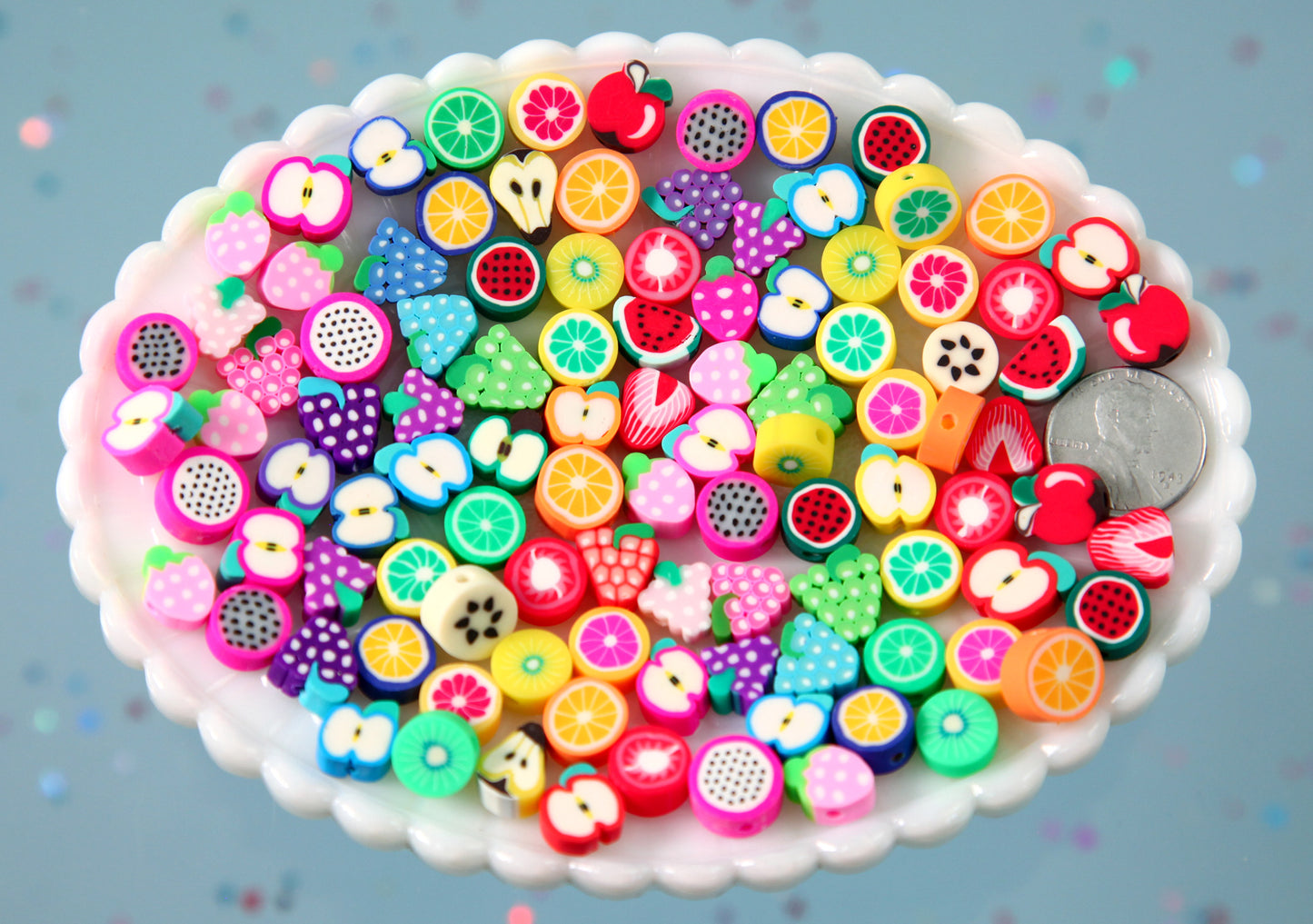 5000pcs Polymer Clay Beads, Hole Without Stains Or Damaged Font