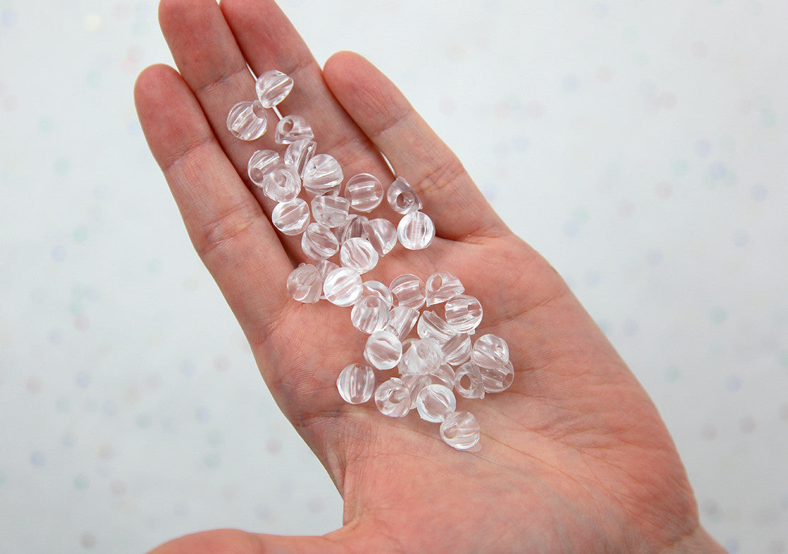Plastic Bails - 9mm Bubble Shape Clear Round Transparent Plastic Bails - make cabochons into beads - 50 pc set