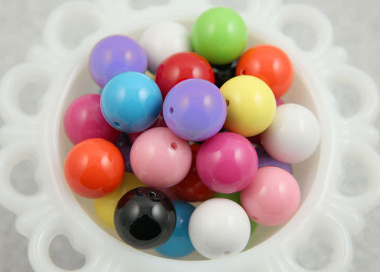 20mm Chunky Gumball Bubblegum Resin Beads - 12 pc set