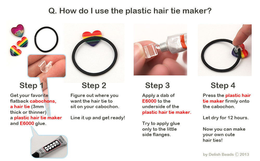 10mm Hair Tie Maker - Clear Plastic Base for Making Your Own Cute Hair –  Delish Beads