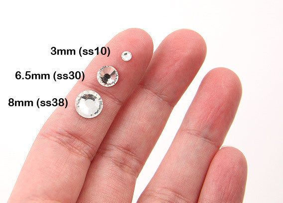 6.5mm  Crystal Rhinestones -  Crystal (SS30) - 50 pc set