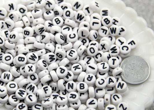 Little Makr Rainbow Alphabet Beads, Black With Neon Alphabets