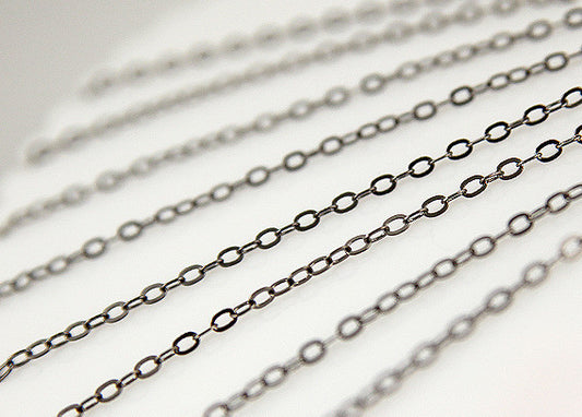 4mm Tiny n' Perfect Black Gunmetal Brass Chain - 10 feet / 3 meters