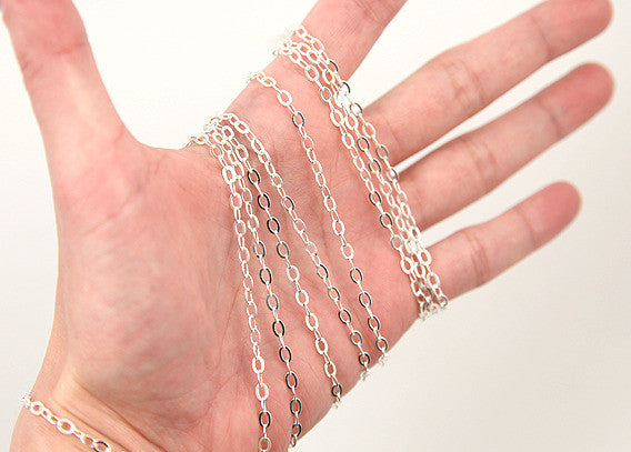 4mm Tiny n' Perfect Silver Tone Brass Chain - 10 feet / 3 meters