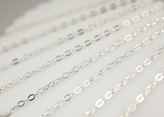 4mm Tiny n' Perfect Silver Tone Brass Chain - 10 feet / 3 meters