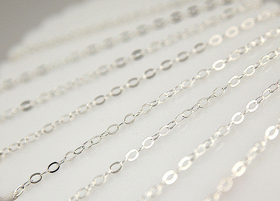 4mm Tiny n' Perfect Silver Tone Brass Chain - 10 feet / 3 meters