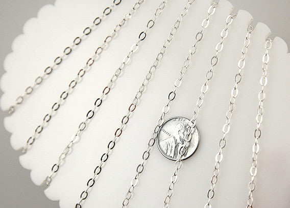 4mm Tiny n' Perfect Silver Tone Brass Chain - 10 feet / 3 meters